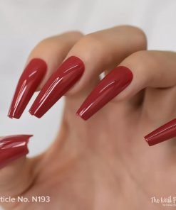 red glossy nails ballerina